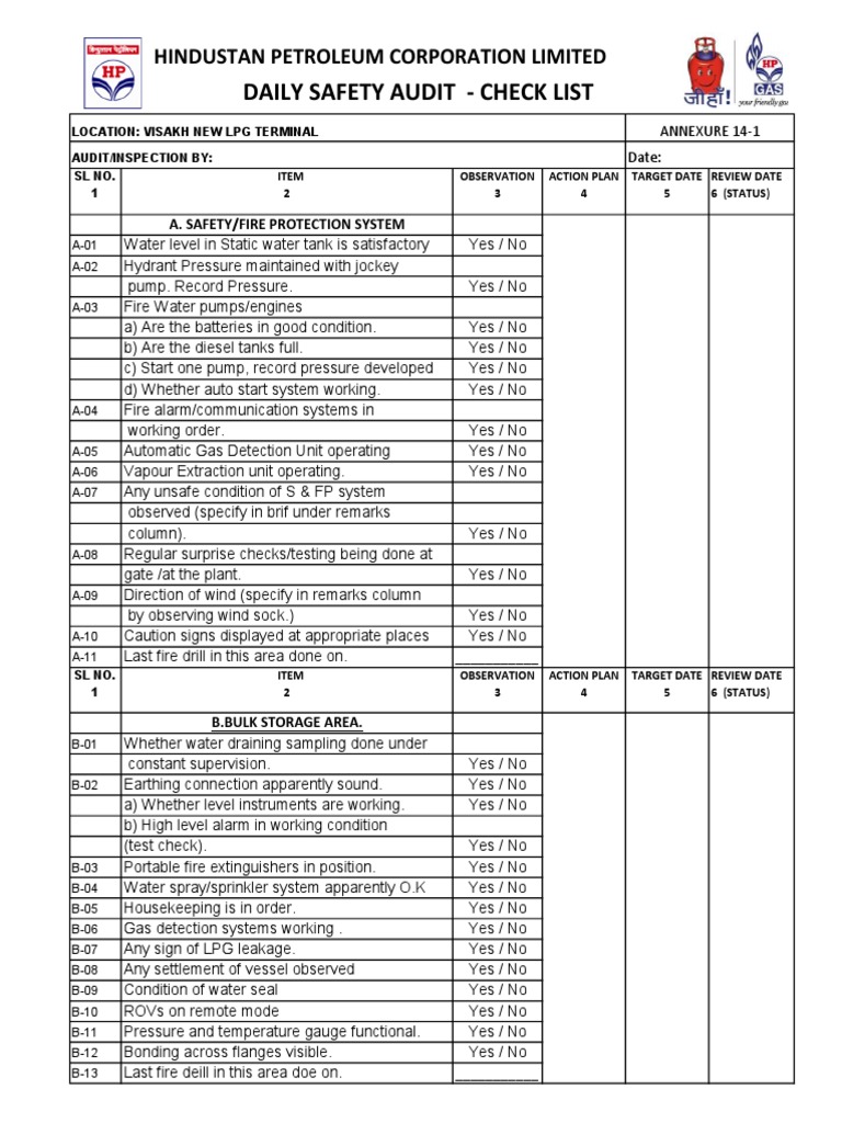 Daily Safety Checklist PDF
