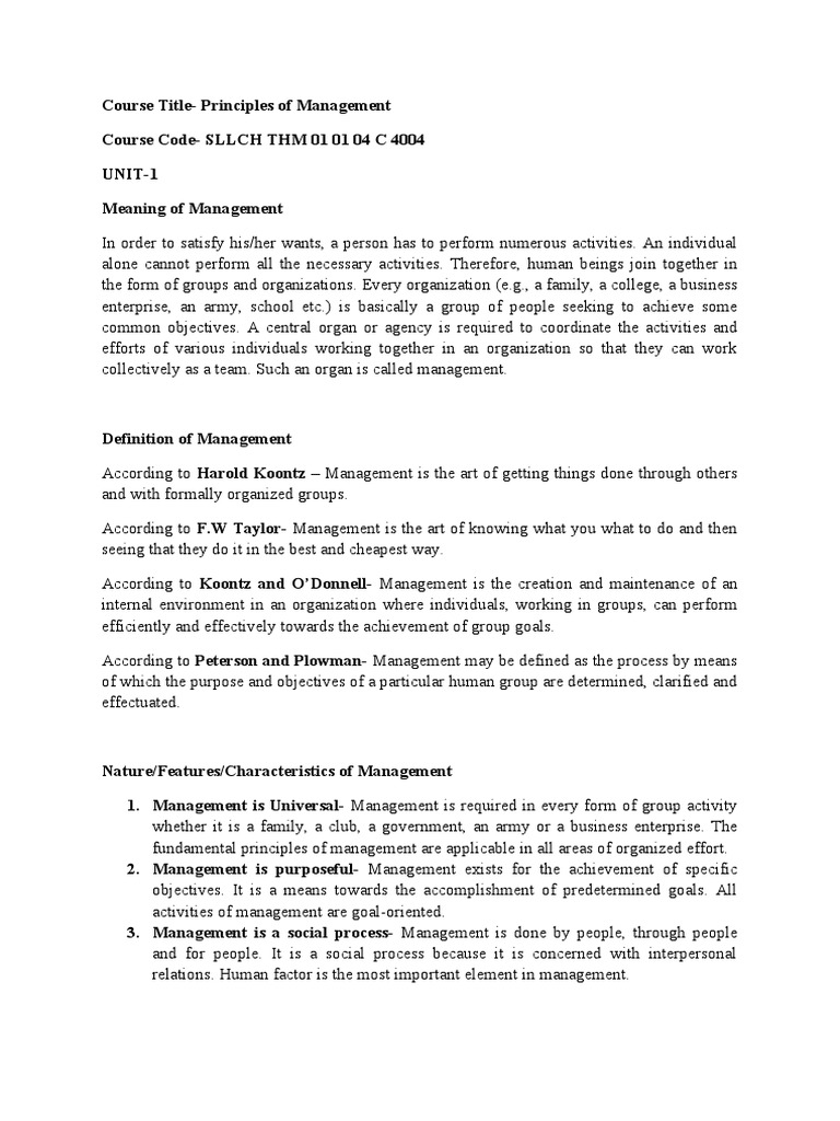 Principles of Management Overview | PDF | Business Ethics | Employment