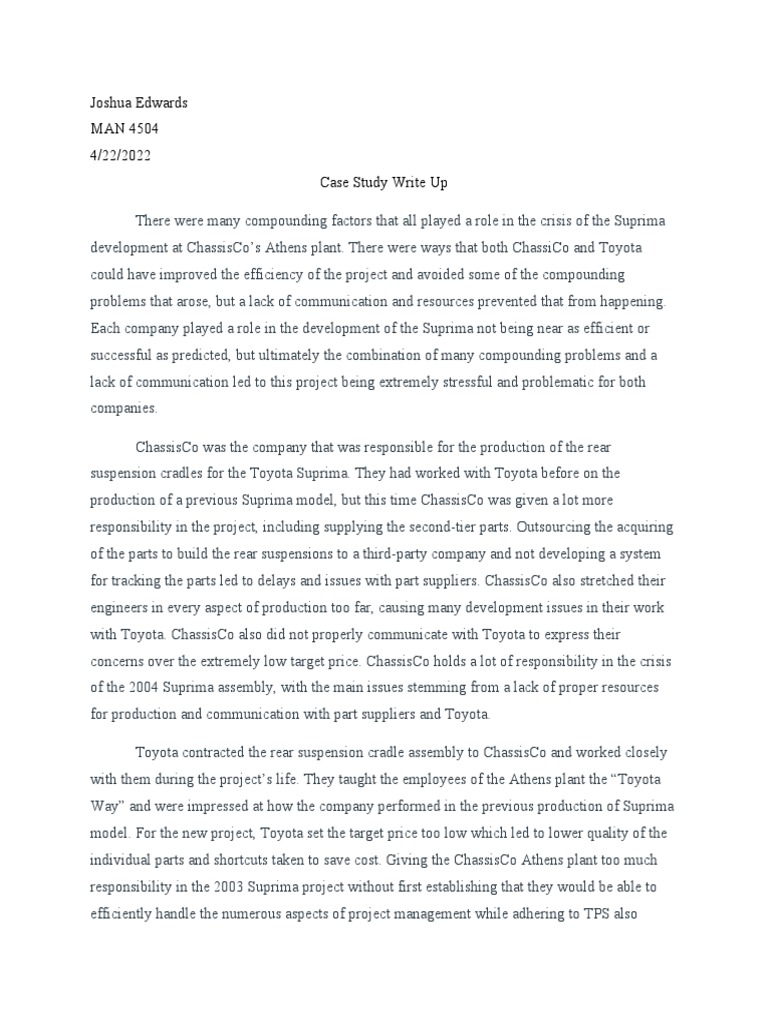 Case Study Write Up PDF