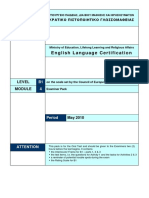 English Language Certification: Level