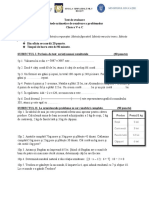 metode aritmetice de rezolvare a prob. Test de evaluare