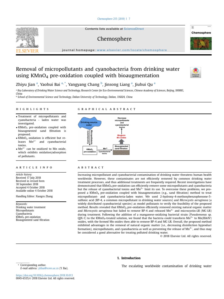 Jian Ing PDF Cyanobacteria Water Purification