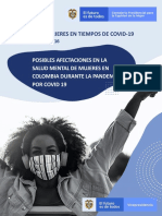 Informe Serie Mujeres Tiempo COVID19 Afectaciones Salud Mental