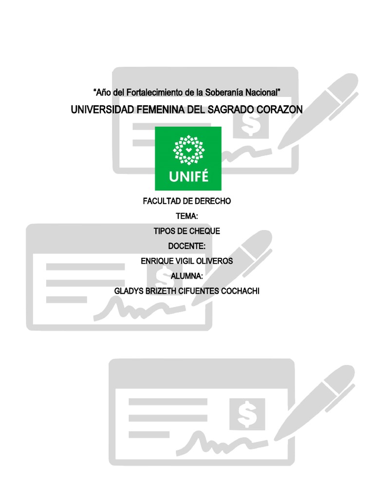 Tipos De Cheque Descargar Gratis Pdf Cheque Bancos