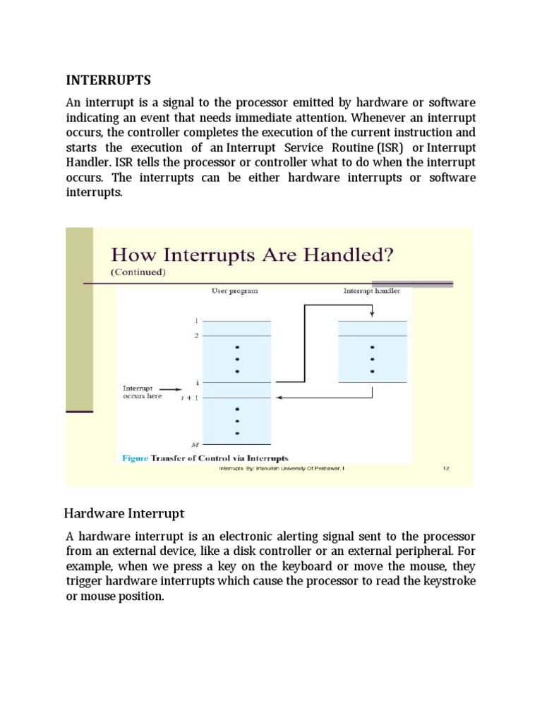 Interrupts and Interrupts Handling | PDF | Computers