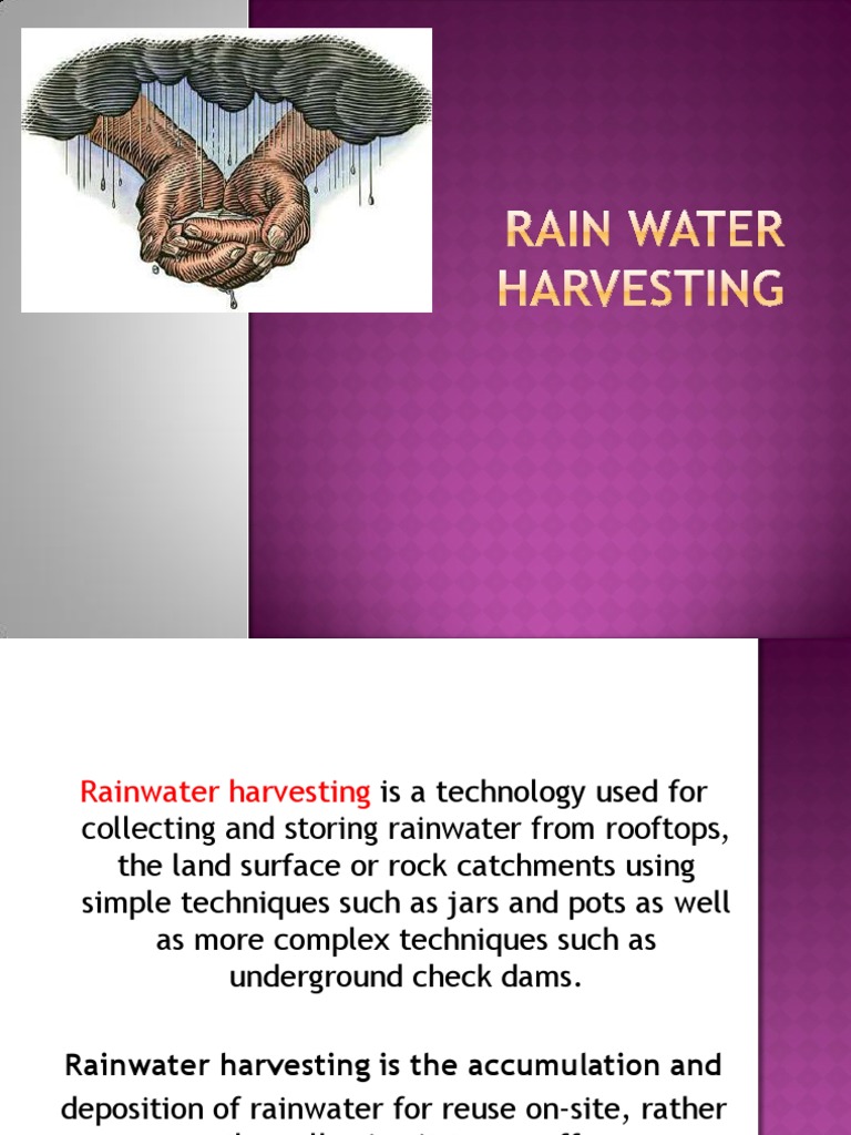 Rain Water Harvesting PDF Water And The Environment Environmental