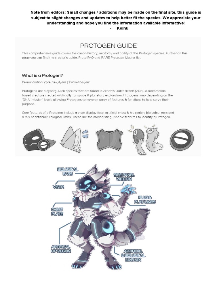 ZOR Protogen Guide Update | PDF