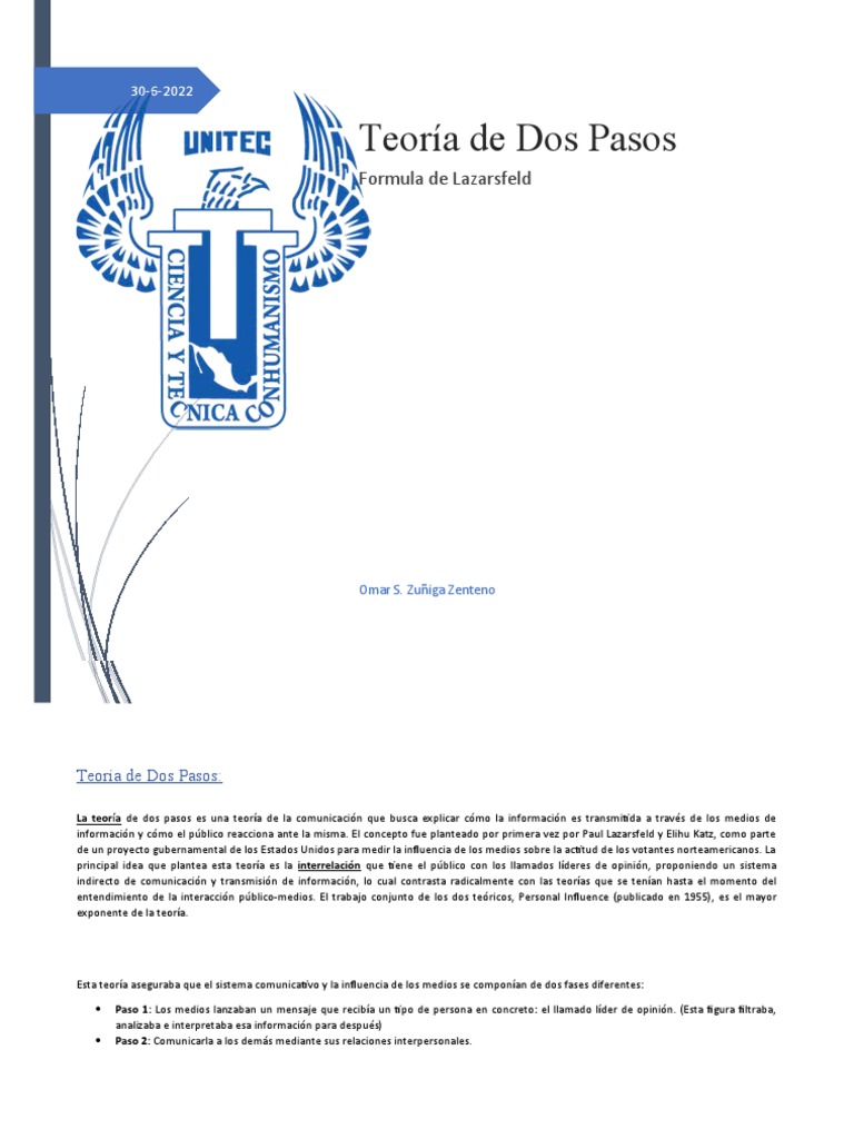 Teoría de Dos Pasos PDF