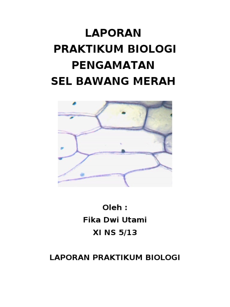 Keterangan Gambar Sel Epidermis Bawang Merah