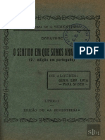 O Sentido em Que Somos Anarquistas - Bakunin