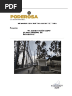 Memoria Descriptiva Arquitectura - Sub Estación