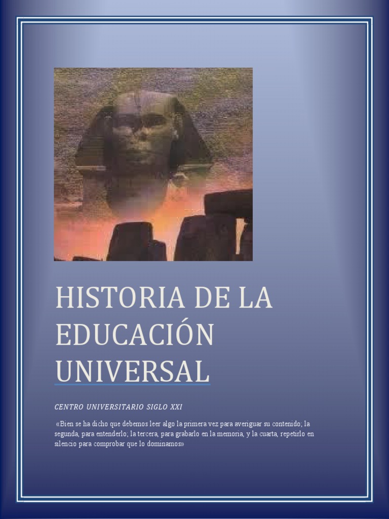 Historia de la Educación Universal | PDF | Esparta | Antigua Grecia