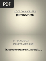 Download Coca Cola vs Pepsi by Usaid Khan SN60838249 doc pdf