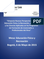 Simposio Nuevas Perspectivas de La Educación Física