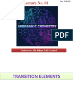 Inorganic Chemistry Chem-318 Lec 1