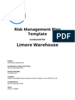 Risk Management Plan Template Report