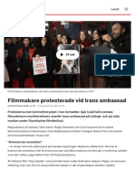 Filmmakare Protesterade Vid Irans Ambassad - SVT Nyheter