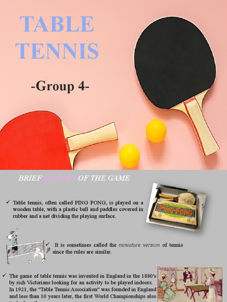 PE3 Table Tennis PDF Table Tennis Sports