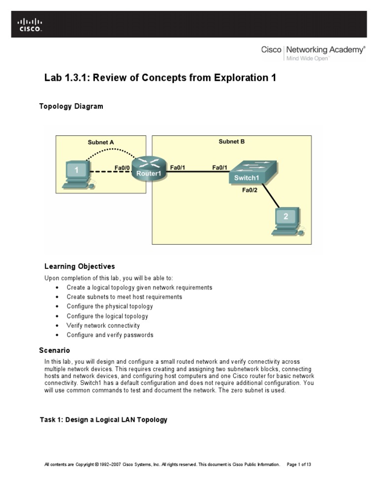 ESwitching Lab 1 3 1 | PDF | Cisco Certifications | Ip Address