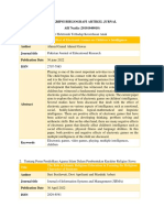 Deskripsi Bibliografi Artikel Jurnal