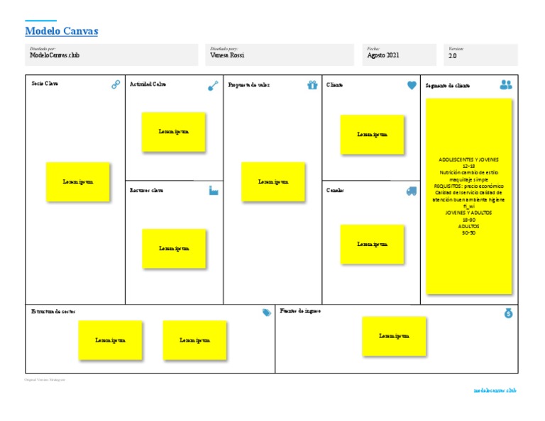 Plantilla Modelo Canvas Word 12 | PDF | Business | Procesos de negocio