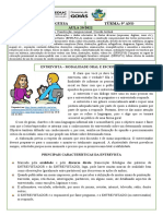 Aula 20 - 9º LP - Entrevista. Construção Composicional. Coesão Textual