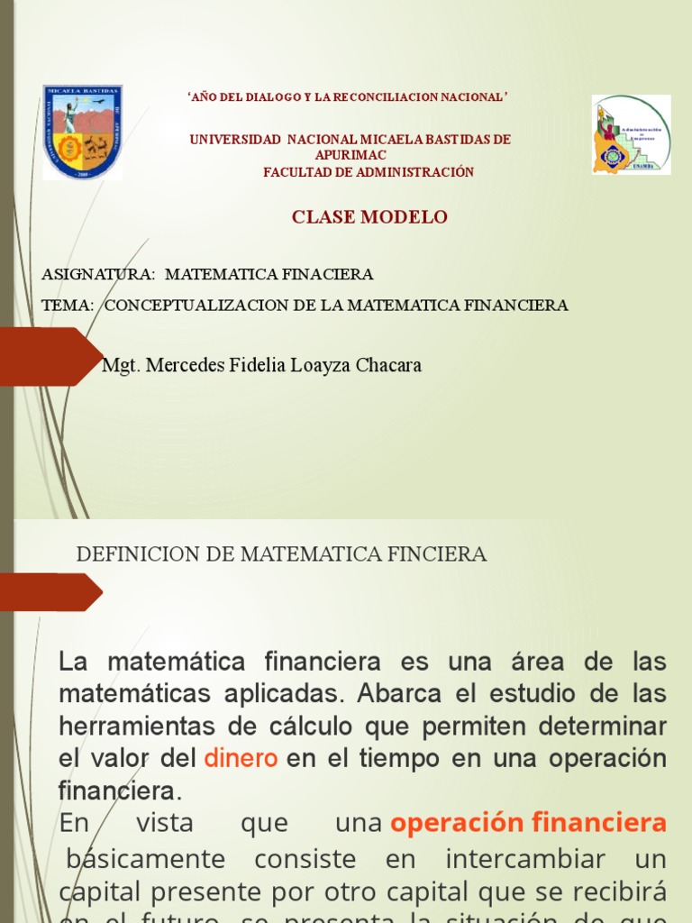 Conceptos Clave de Matemática Financiera | PDF | Interés | Finanzas ...
