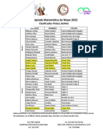 Olimpiada Matemática de Mayo 2022: Clasificados Potosí, Bolivia