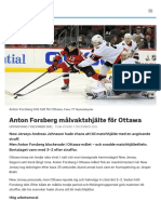 Anton Forsberg Målvaktshjälte För Ottawa - SVT Sport
