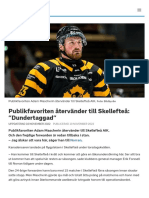 Publikfavoriten Återvänder Till Skellefteå: "Dundertaggad" - SVT Sport