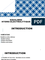 Equilibre Hydro-electrolytique 2021
