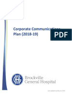 Communications Plan 2018 19