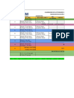 Calendario de Actividades Distancia Semana B