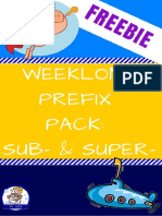 Sub Super Weeklong Prefix Comparison Packet