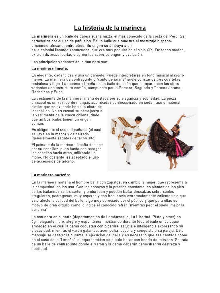 La Historia de La Marinera | PDF