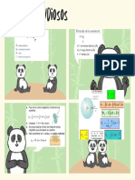 Verde Panda Animal Ilustración 4 Viñetas Historieta