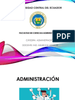 Administración en la Universidad Central del Ecuador