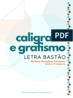 Apostila Caligrafia e Grafismo Letra Bastão Alfabeto Completo M