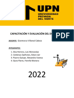Capacitación Y Evaluación Del Desempeño: Gianmarco Villareal Cabeza
