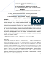 Original La Disminución de La Contaminación Ambiental A Través Del Encapsulamiento de Pilas. Proyecto Con Estudiantes Universitarios de Ecuador