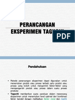 Perancangan Eksperimen Taguchi