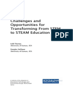 Challenges and Opportunities For Transforming From STEM To STEAM Education