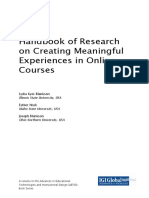 Handbook of Research On Creating Meaningful Experiences in Online Courses