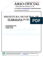 Diário Oficial publica atos do poder executivo e legislativo de Itabaiana