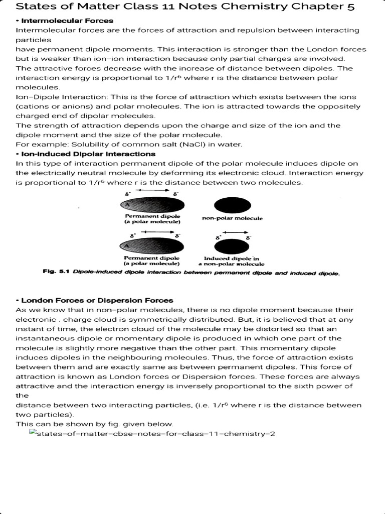 Comprehensive Notes On States of Matter | PDF