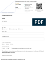 Rope Access Risk Assessment Form