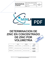 Metodo de Analisis de Zinc en Concentrado de ZN X Volumetria 2019