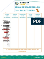 Cronograma de Materiales - Del 12 Al 16 de Setiembre - 3 Años....