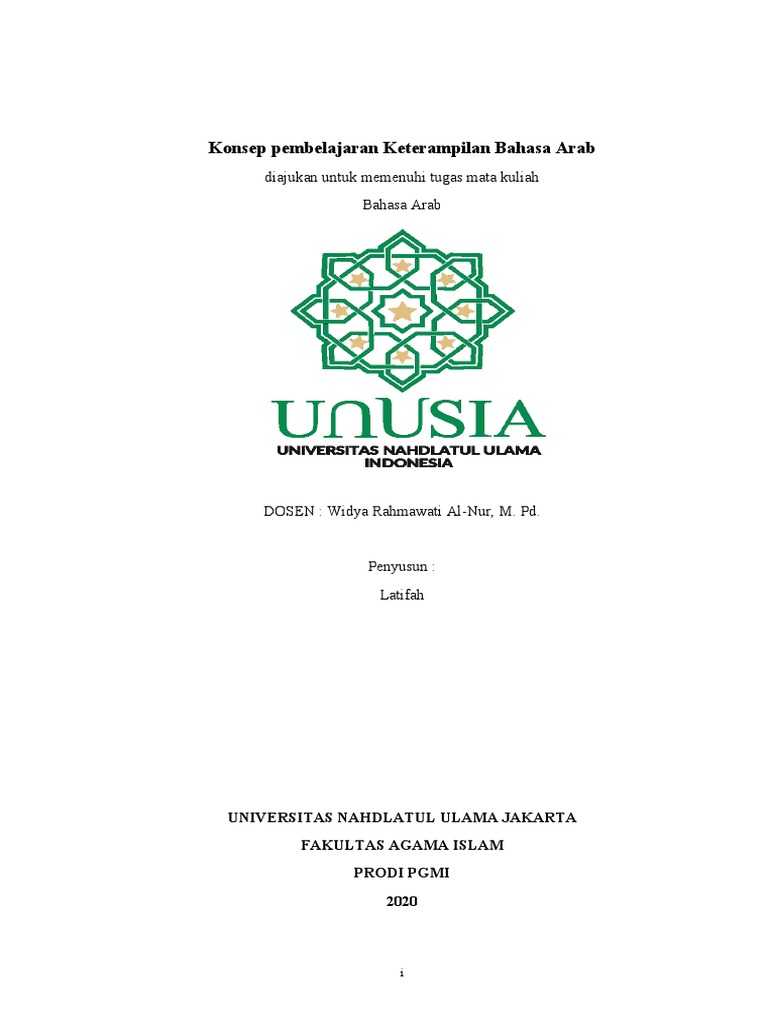 Keterampilan Dasar dalam Bahasa Arab | PDF | Karier & Perkembangan ...