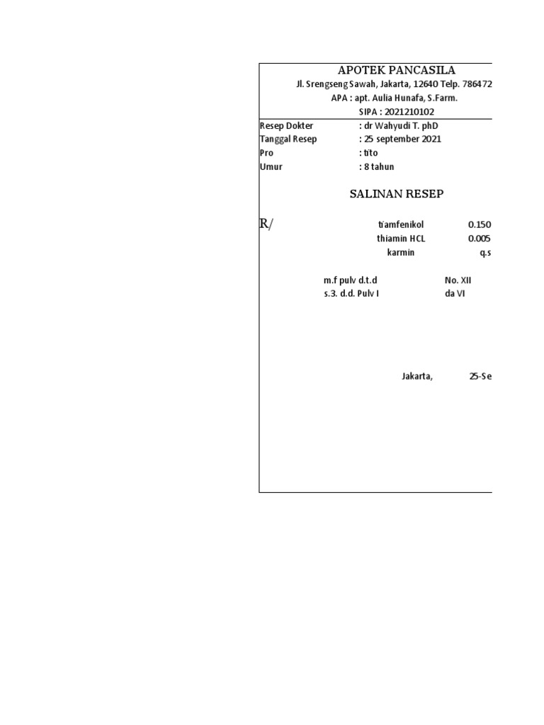 Copy Resep | PDF